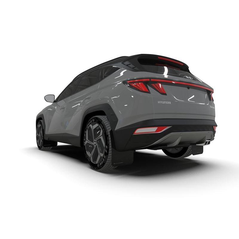 Rally Armor Black Mud Flap/Metallic Black Logo for 2022 Hyundai Tucson (MF75-UR-BLK-MBK)