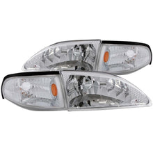 Load image into Gallery viewer, ANZO USA 1994-1998 Ford Mustang Crystal Headlights Chrome (121262)