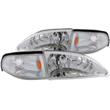 ANZO USA 1994-1998 Ford Mustang Crystal Headlights Chrome (121262)