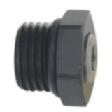 DeatschWerks 6AN ORB Male Plug Fitting with 1/8in NPT Gauge Port - Anodized Matte Black (6-02-0730-B)