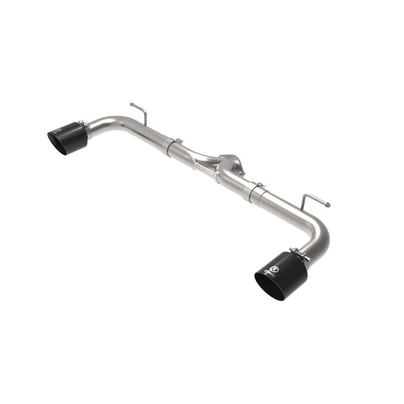 aFe Takeda 2-1/2 IN 304 Stainless Steel Axle-Back Exhaust System w/Black Tips (49-37014-B)