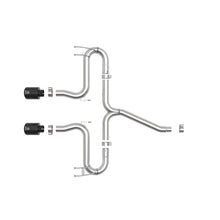 Load image into Gallery viewer, Takeda 2-1/2 IN 304 Stainless Steel Axle-Back Exhaust System w/ Black Tips (49-36625-B)