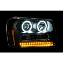 Load image into Gallery viewer, ANZO USA 2002-2009 Chevrolet Trailblazer Projector Headlights w/ Halo Black (111127)