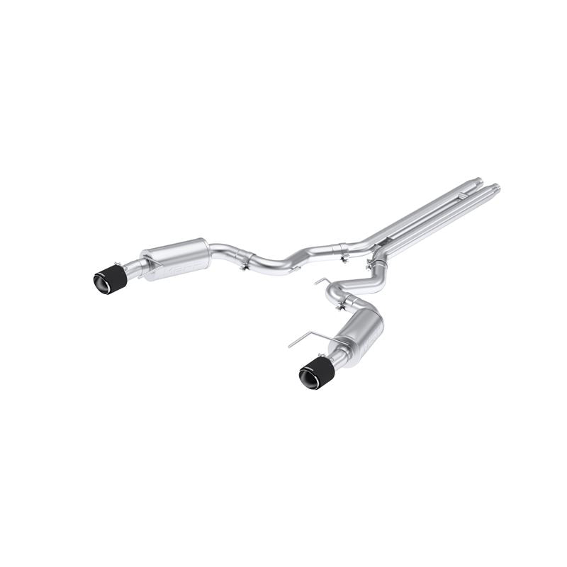 MBRP Exhaust 3in. Cat Back Dual Split Rear Street Version 4.5in. CF tips T304 (S72513CF)