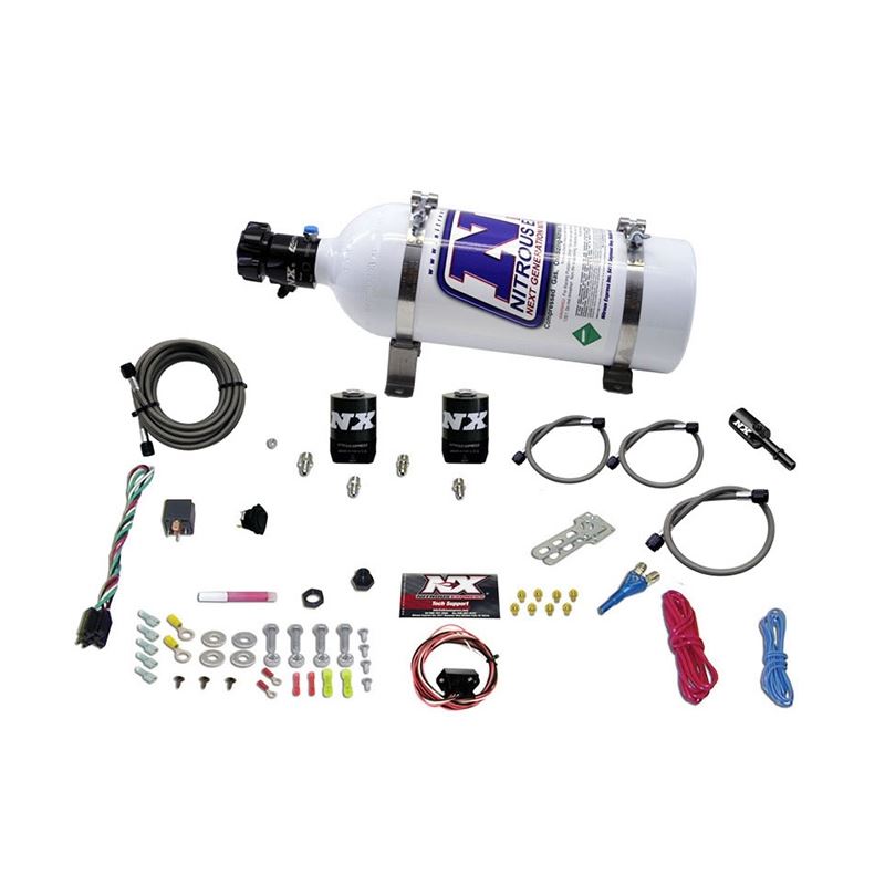 Nitrous Express 11-15 Ford Mustang GT 5.0L Coyote Single Nozzle Nitrous Kit (35-150HP) w/5lb Bottle (20932-05)