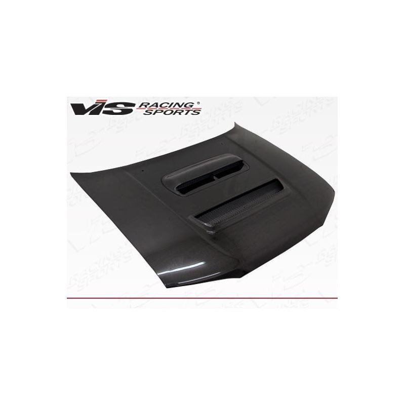 VIS Racing V Line Style Black Carbon Fiber Hood (95SBLEG4DVL-010C)