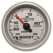 Load image into Gallery viewer, AutoMeter Ultra-Lite II 52mm 30 PSI Mechanical Boost Gauge (4903)