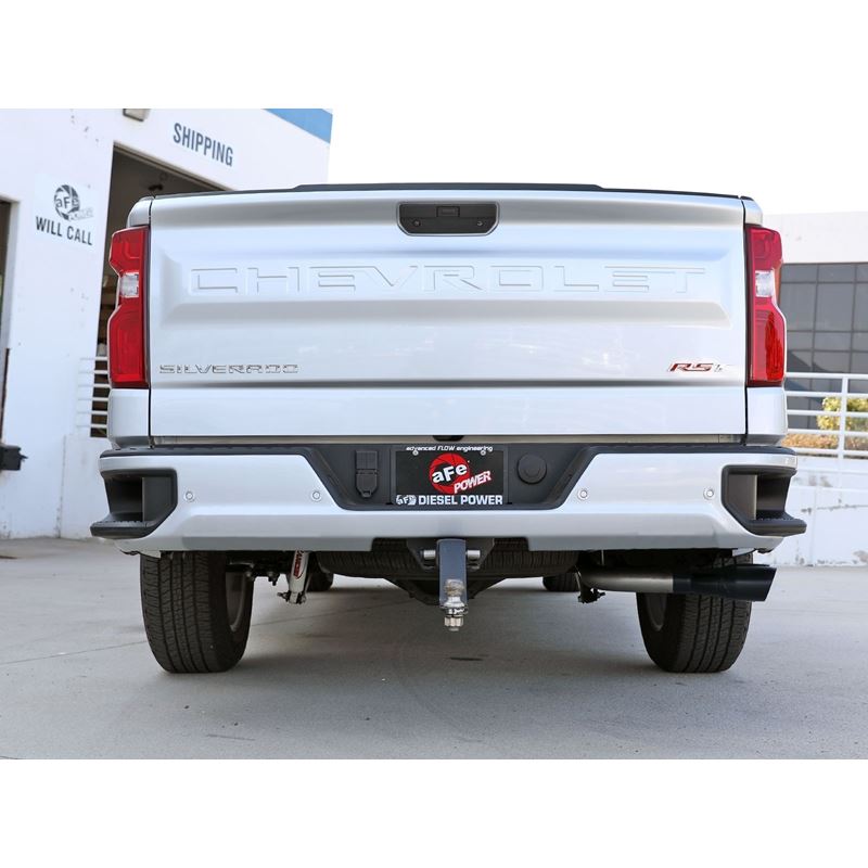 aFe Rebel XD Series 3 IN 304 Stainless Steel DPF-Back Exhaust w/ Dual Black Tip for 2020-2021 Chevrolet Silverado 1500(49-34129-B)