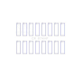 King Engine Bearings Connecting Rod Bearing Set for 1980-1998 Ford F700 (CR 874HP)