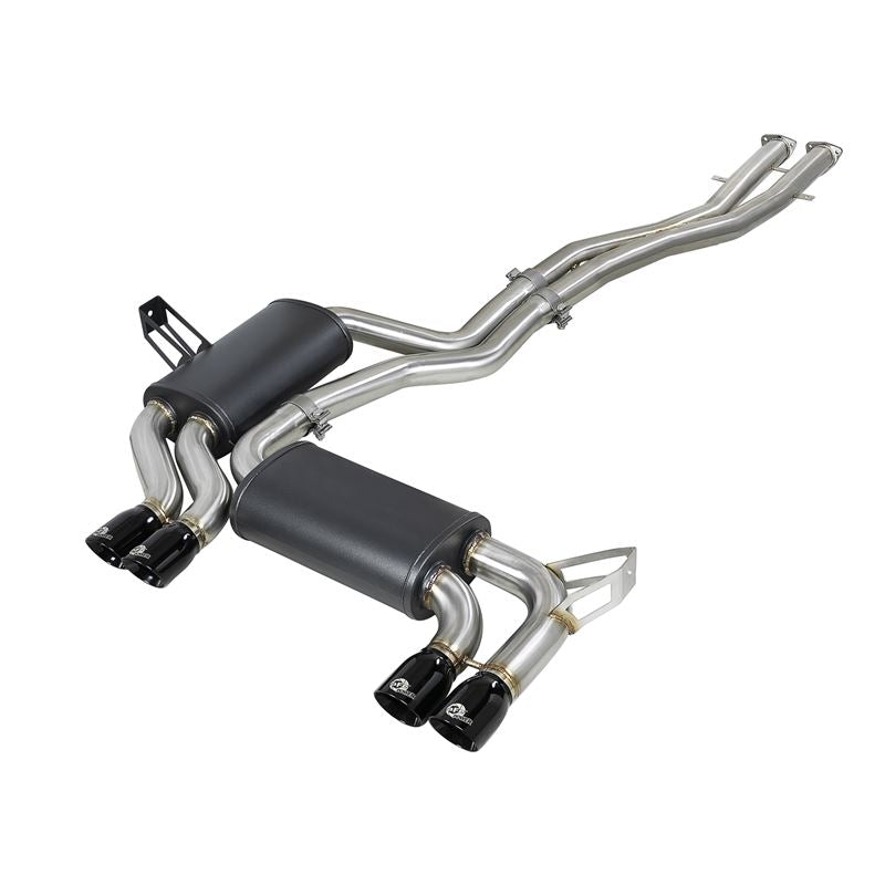 aFe MACH Force-XP 2-1/2 IN 304 Stainless Steel Cat-Back Exhaust System w/ Black Tips (49-36344-B)