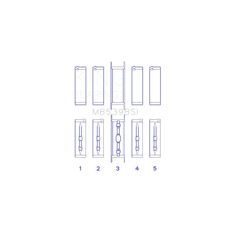 King Engine Bearings Main Bearing Set for 1999-2009 GMC Sierra 1500 (MB5398SI 001)