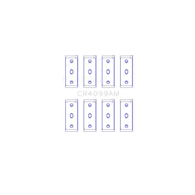 King Engine Bearings Connecting Rod Bearing Set for 1979-1982 Fiat Strada (CR4099AM)