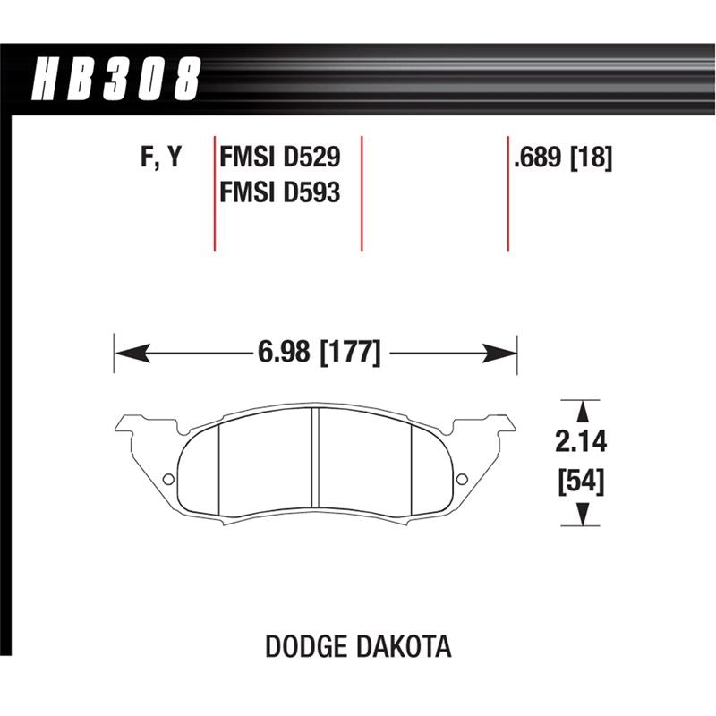 Hawk Performance LTS Brake Pads (HB308Y.689)