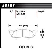 Load image into Gallery viewer, Hawk Performance LTS Brake Pads (HB308Y.689)