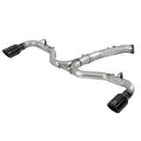 Takeda 3 IN to 2-1/2 IN 304 Stainless Steel Axle-Back Exhaust w/ Black Tip (49-37002-1B)