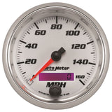 AutoMeter Pro-Cycle Gauge Speedometer 3 3/8in 160Mph Elec. Programmable White (19789)