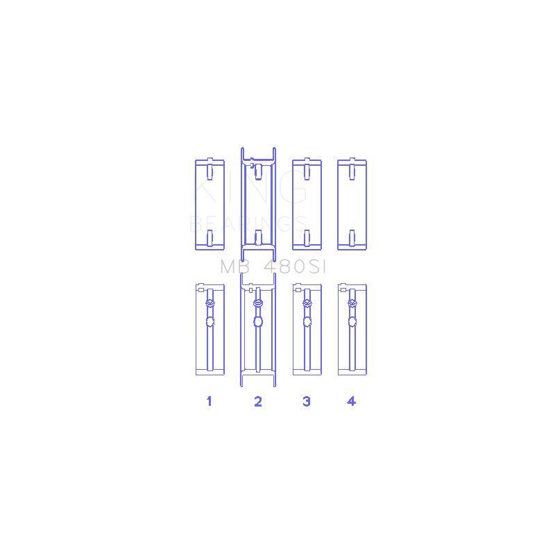 King Engine Bearings Main Bearing Set for 1991-1992 Oldsmobile Toronado (MB 480SI 030)
