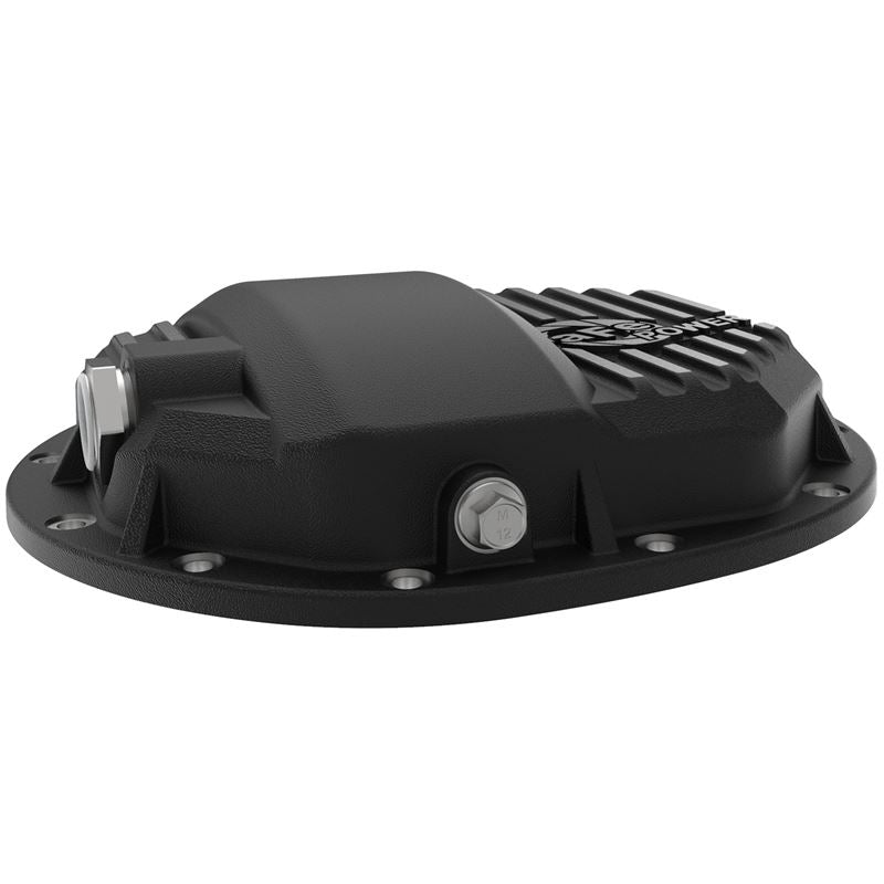 aFe Pro Series Differential Cover Black w/ Machined Fins and Gear Oil (AAM 9.5/9.76) (46-71121B)