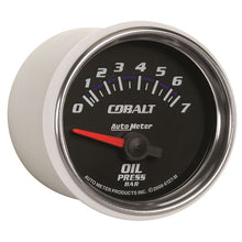 Load image into Gallery viewer, AutoMeter Cobalt 52mm 0-7 BAR Short Sweep Electric Oil Pressure Gauge (6127-M)