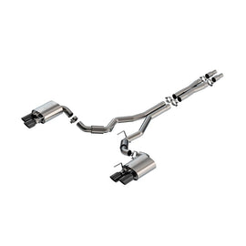 Borla w/ Active Exhaust S-Type Cat-Back Exhaust System - Black Chrome for 2024 Ford Mustang GT 5.0L V8 (140962BC)