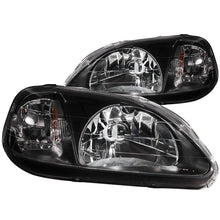 Load image into Gallery viewer, ANZO USA 1999-2000 Honda Civic Crystal Headlights Black (121070)