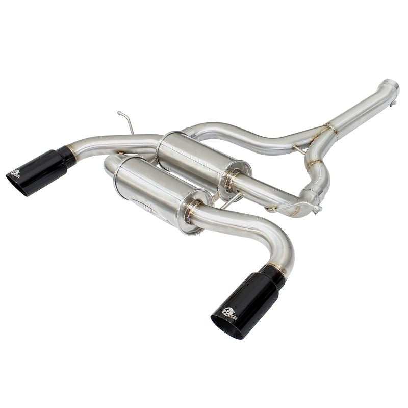 aFe MACH Force-Xp 2-1/2in 304 Stainless Steel Axle-Back Exhaust System w/Black Tip (49-36325-B)