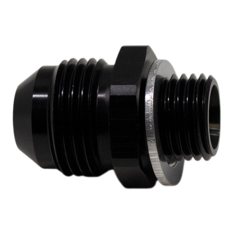 DeatschWerks 8AN Male Flare to M14 X 1.5 Male Metric Adapter (Incl Washer) - Anodized Matte Black(6-02-0618-B)