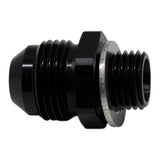 DeatschWerks 8AN Male Flare to M14 X 1.5 Male Metric Adapter (Incl Washer) - Anodized Matte Black(6-02-0618-B)