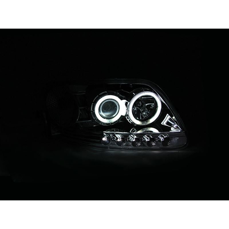 ANZO USA 1997.5-2003 Ford F-150 Projector Headlights w/ Halo Chrome 1pc (111054)