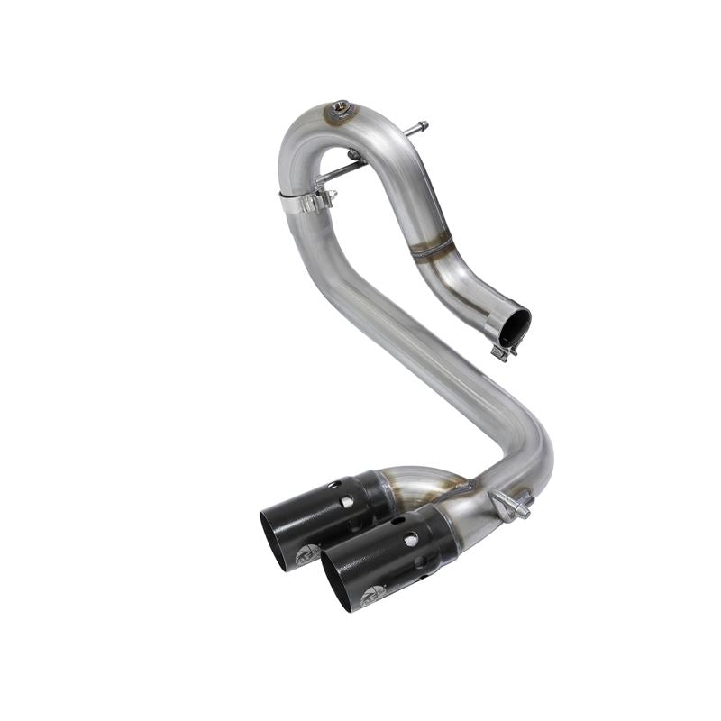 aFe Rebel Series 3 IN 409 Stainless Steel DPF-Back Exhaust System w/Black Tip (49-44065-B)