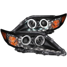 Load image into Gallery viewer, ANZO USA 2010-2011 Toyota Camry Projector Headlights w/ Halo Black (CCFL) (121442)