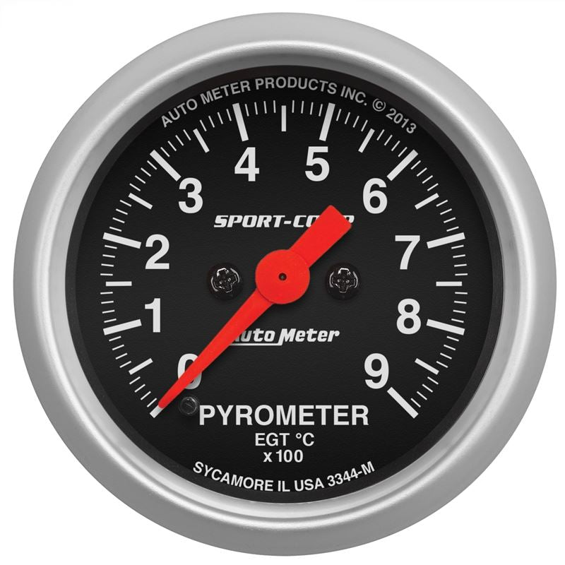 AutoMeter Sport-Comp 52.4mm 0-900 Deg C Electronic Pyrometer Gauge (3344-M)