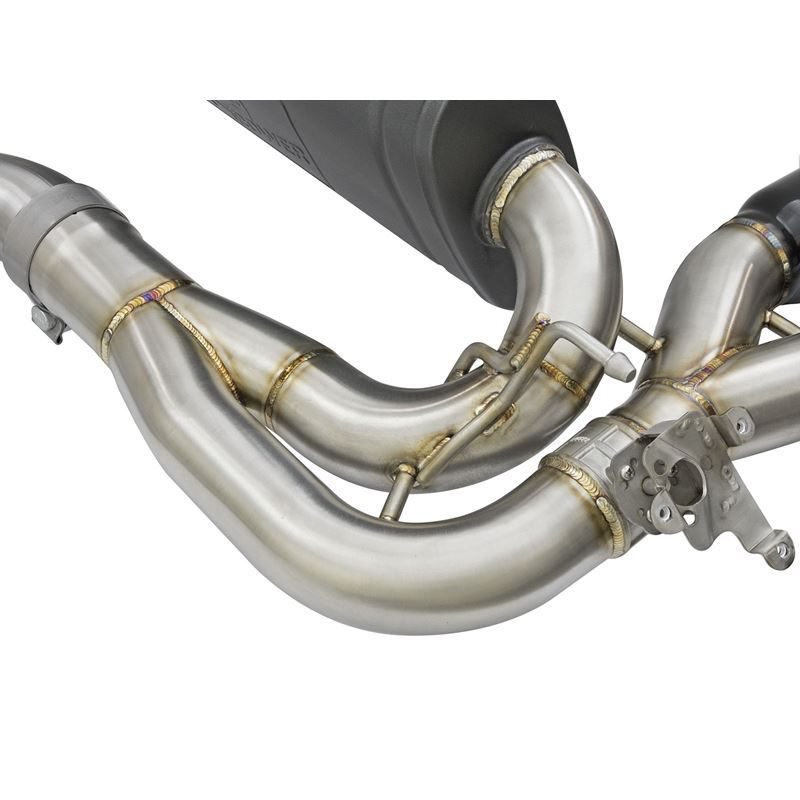 aFe MACH Force-Xp 3 to 2-1/2in Stainless Steel Axle-Back Exhaust System w/Black Tip (49-36333-B)