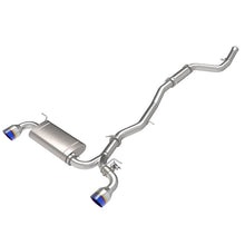 Load image into Gallery viewer, Takeda 3 IN to 2-1/2 IN 304 Stainless Steel Cat-Back Exhaust System w/ Blue Tip for 2021-2021 Toyota GR Supra(49-36050-L)