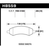 Hawk Performance Super Duty Brake Pads (HB559P.695)