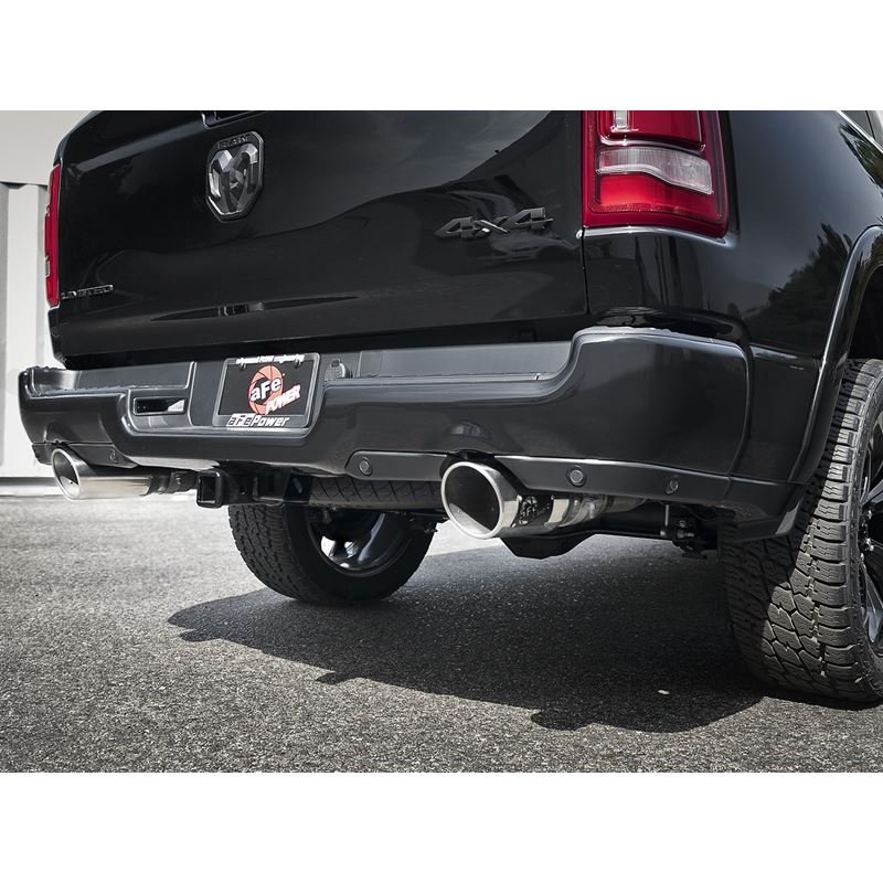 aFe Gemini XV 3 IN 304 Stainless Steel Cat-Back Exhaust System w/ Cut-Out Polished for 2019-2021 Ram 1500(49-32081-P)