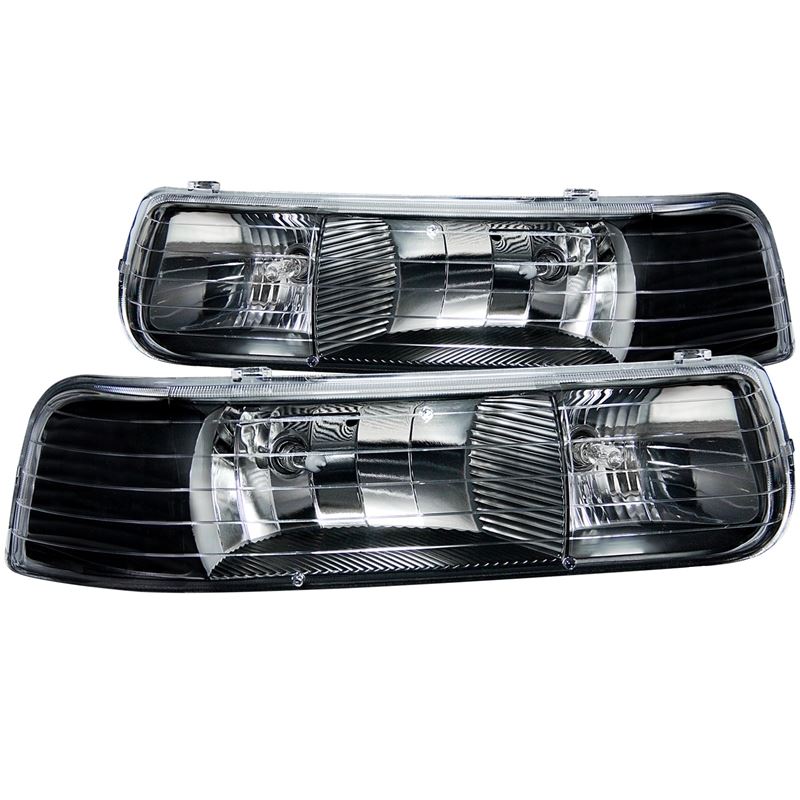 ANZO USA 1999-2002 Chevrolet Silverado 1500 Crystal Headlights Black (111155)