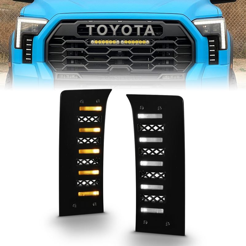 ANZO USA Z-Series Full LED DRL Vent Lights Pair for 22-24 Toyota Tundra (w/Factory LED Refl. & OE Bumper) (511089X)