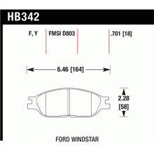 Load image into Gallery viewer, Hawk Performance HPS Brake Pads (HB342F.701)