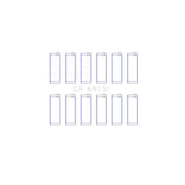 King Engine Bearings Connecting Rod Bearing Set for 1986-2007 Ford Taurus (CR 691SI)