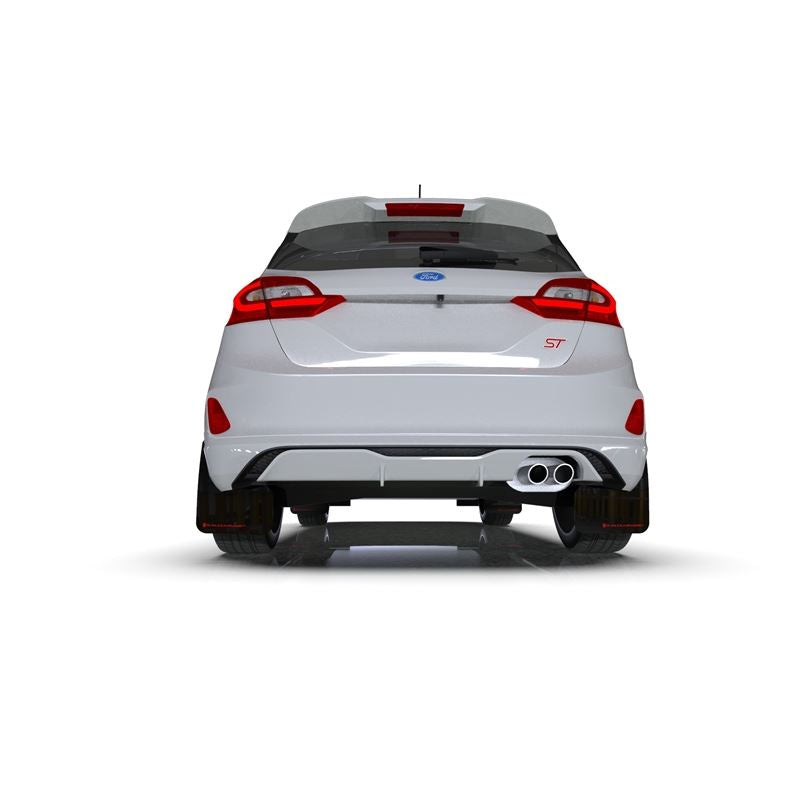 Rally Armor Black UR Mud Flap w/ Dark Grey Logo for 2018-2019 Ford Fiesta (MF60-UR-BLK/DGRY)