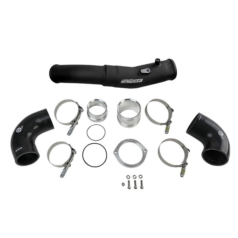 aFe Power 2-1/2 IN to 3 IN Aluminum Hot-Side Charge Pipe Black for 2020-2021 BMW Z4(46-20408-B)