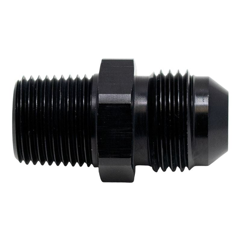 DeatschWerks 8AN Male Flare to 3/8in Male NPT Adapter - Anodized Matte Black(6-02-0905-B)