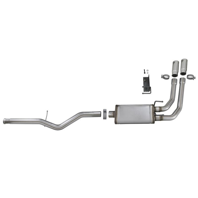 aFe Rebel Series 3 IN to 2-1/2 IN 409 Stainless Steel Cat-Back Exhaust w/ Polish Tip (49-44098-P)