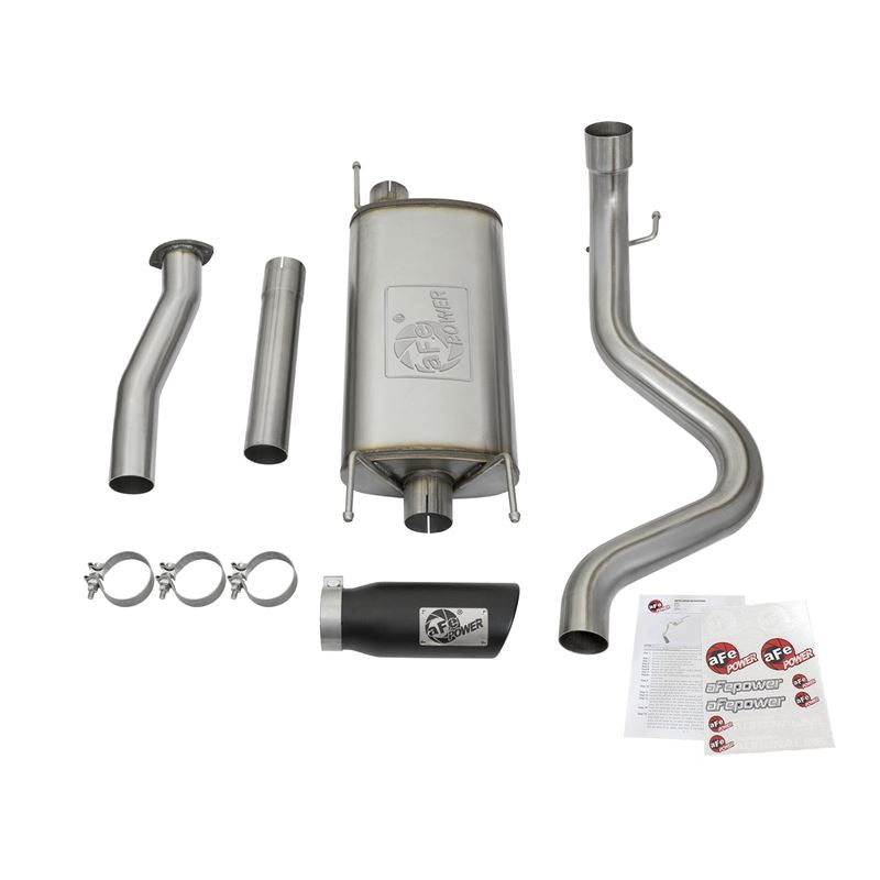 aFe MACH Force-Xp 3 IN 409 Stainless Steel Cat-Back Exhaust System w/Black Tip (49-46026-B)