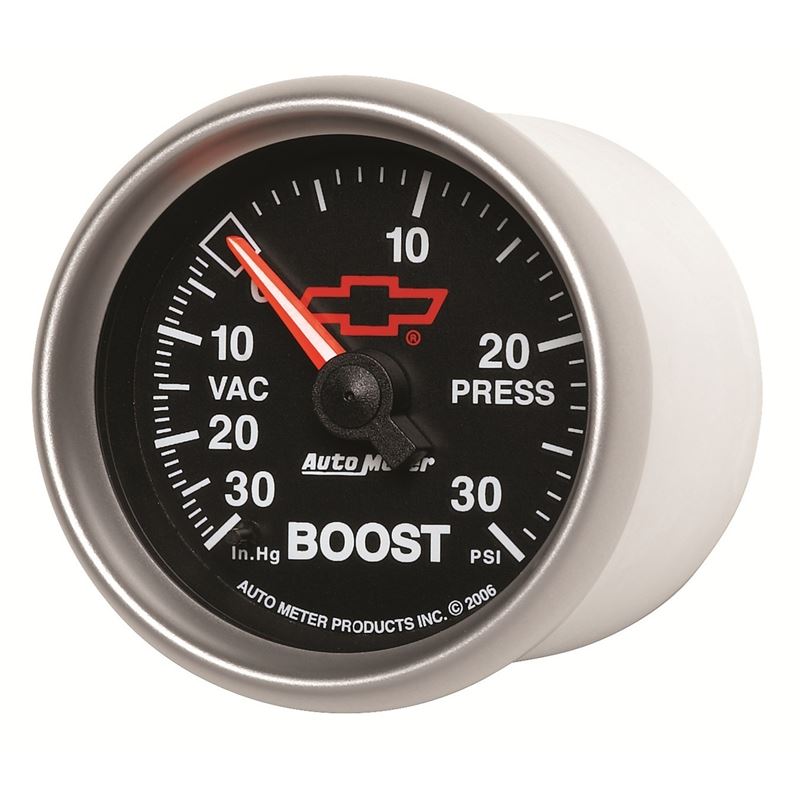 AutoMeter Sport-Comp II GM 52mm 30 PSI Mechanical Boost Vacumm Gauge (3603-00406)