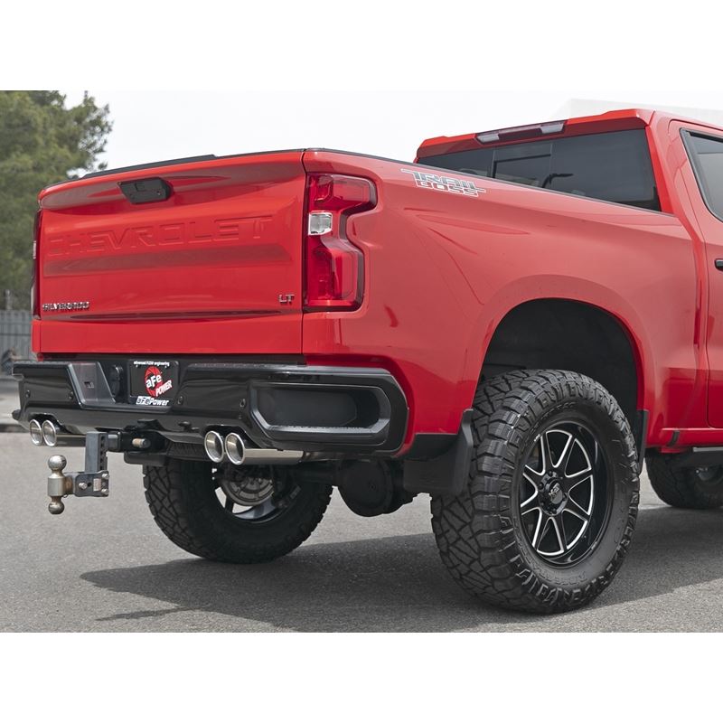 aFe Vulcan Series 3 IN 304 Stainless Steel DPF-Back Exhaust System w/Polished Tip for 2020-2021 Chevrolet Silverado 1500(49-34130-P)