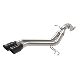 Takeda 3 IN to 2-1/2 IN 304 Stainless Steel Axle-Back Exhaust w/ Black Tip for 2013-2017 Hyundai Veloster(49-37019-B)