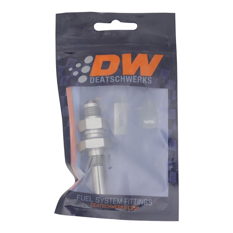 DeatschWerks 6AN Male Flare to Straight 3/8in Single Hose Barb - Anodized DW Titanium (6-02-0734)