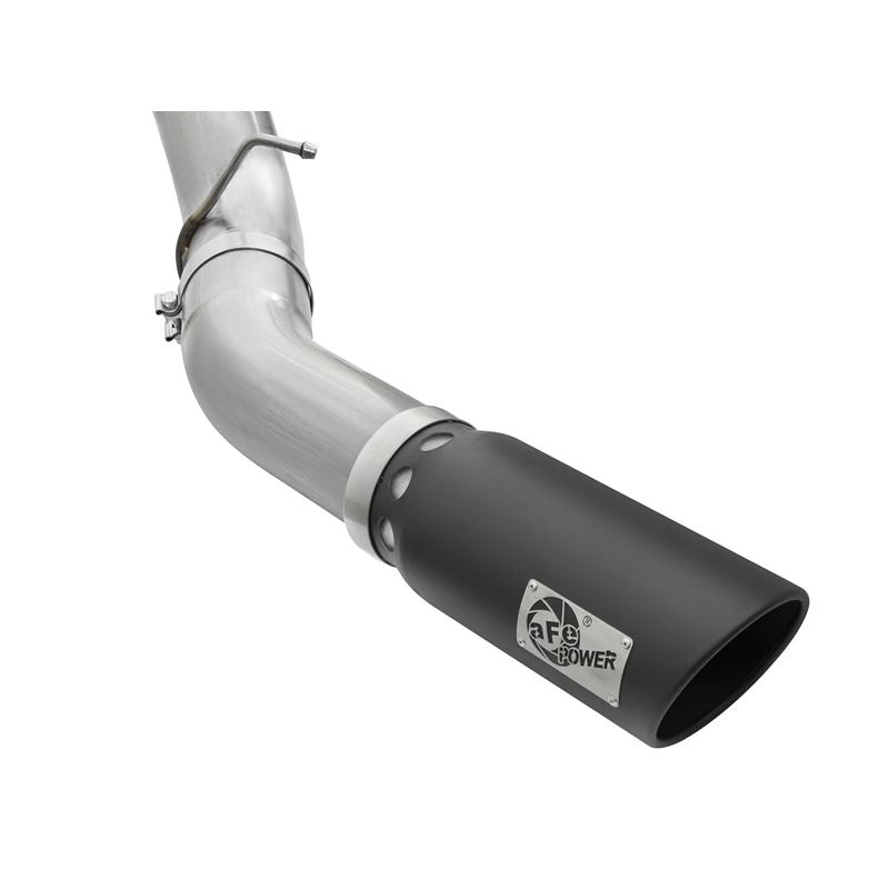 aFe ATLAS 5 IN Aluminized Steel DPF-Back Exhaust System w/Black Tip (49-04081-B)